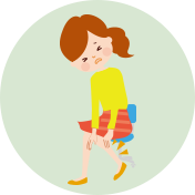 足がむくんでいる